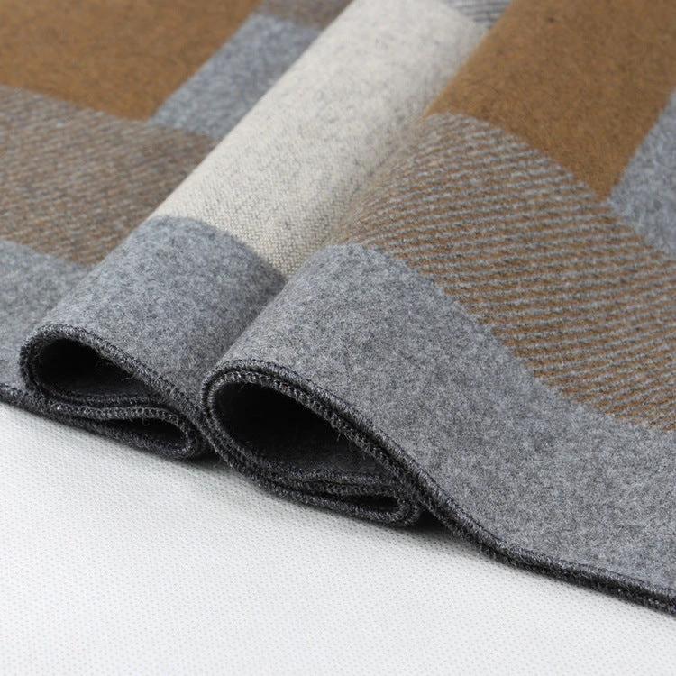 Men's Wool-like Scarf Plaid