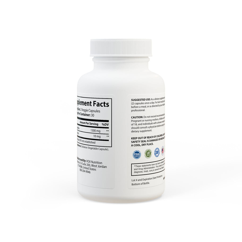 Ashwagandha and Black Pepper Supplement (60 capsules) by Aziza & Fae
