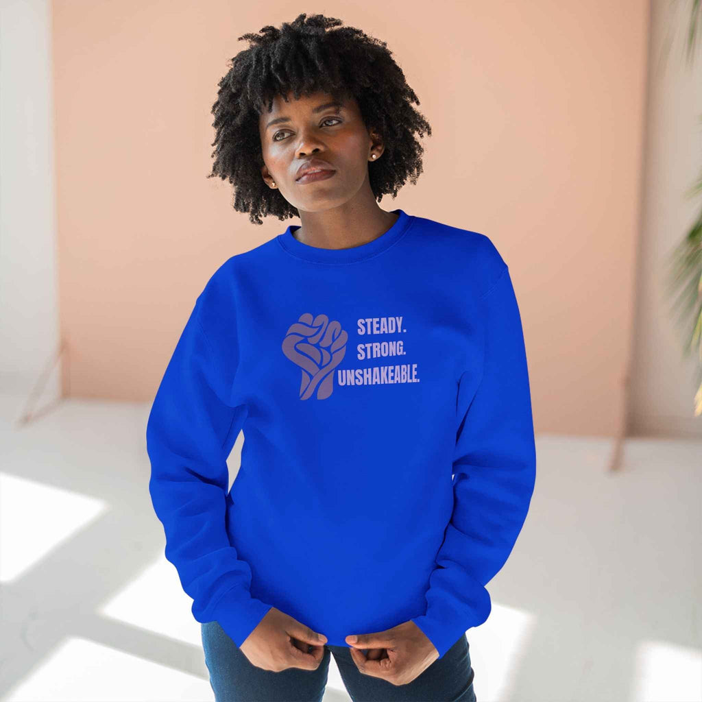 Steady. Strong. Unshakeable. — Epilepsy Awareness Sweatshirt