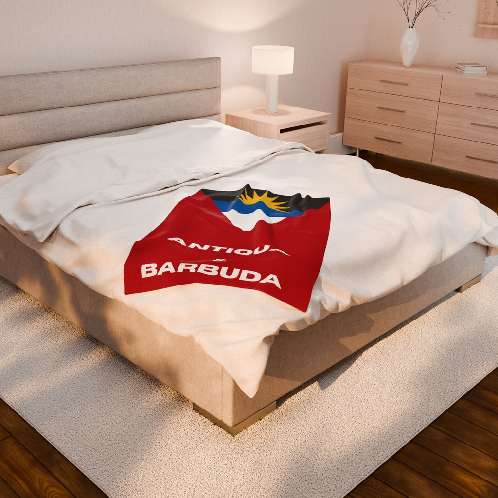 Antigua Barbuda Flag Velveteen Plush Blanket