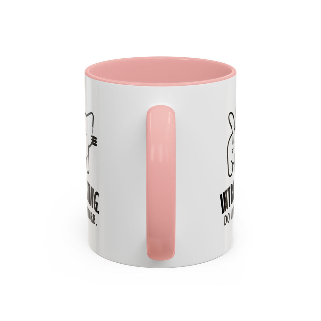 Introverting. Do Not Disturb. Two-Tone Cat Coffee Mug (11oz & 15oz)