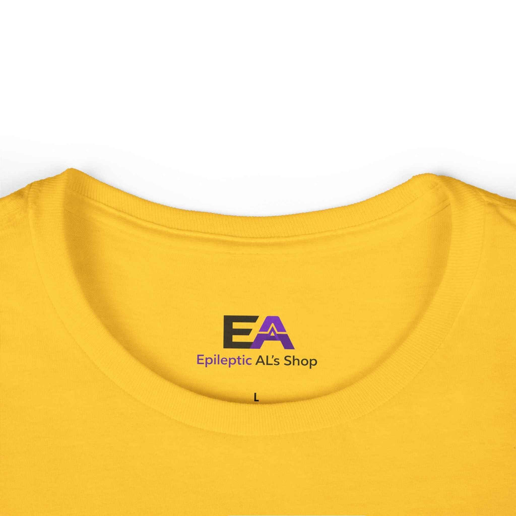 Glitch Halo Women’s Epilepsy Awareness T-Shirt – Purple Ribbon Awareness Tee