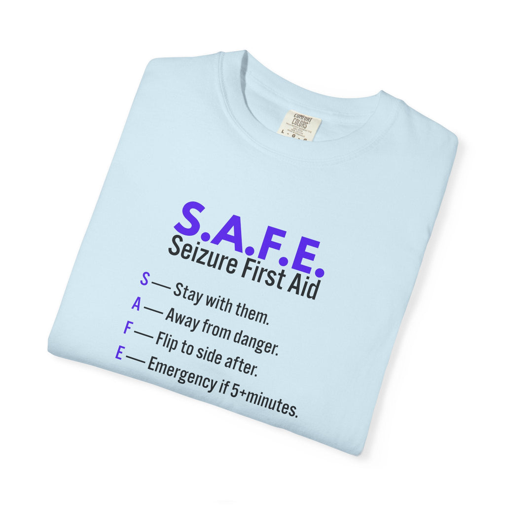 S.A.F.E. Seizure First Aid T-Shirt – Epilepsy Awareness Education Tee