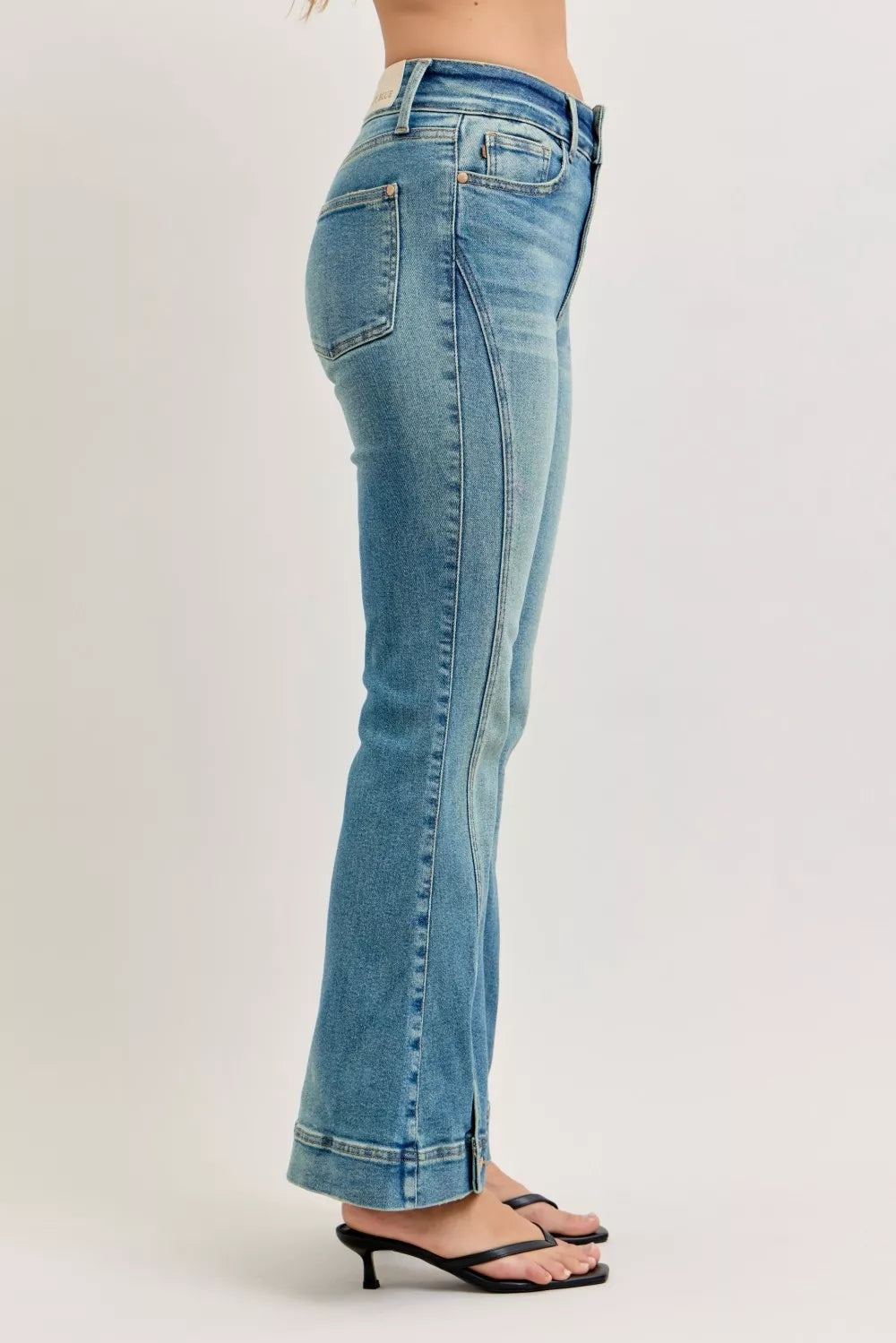 Women's High Waist Flare Jeans Vintage Wash