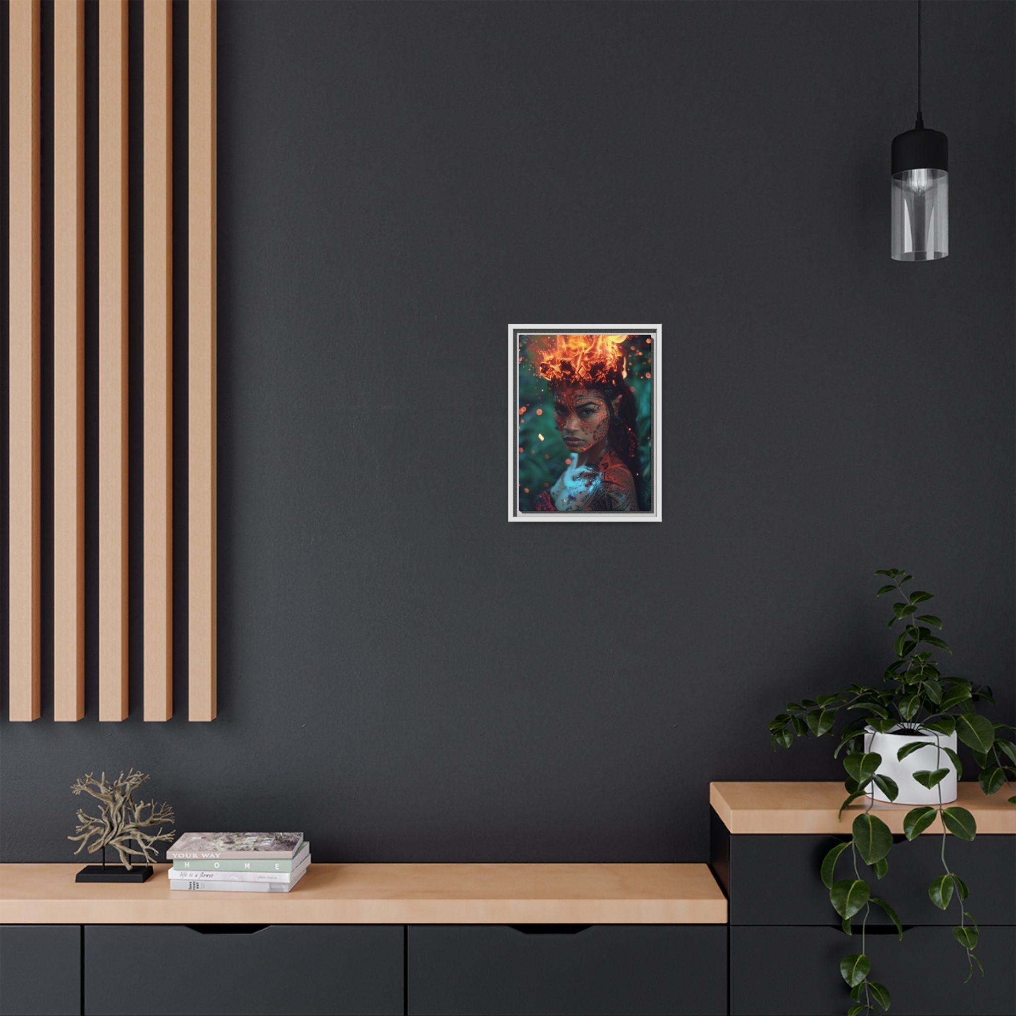 Tūtū Pele Aziza & Fae Matte Canvas Framed
