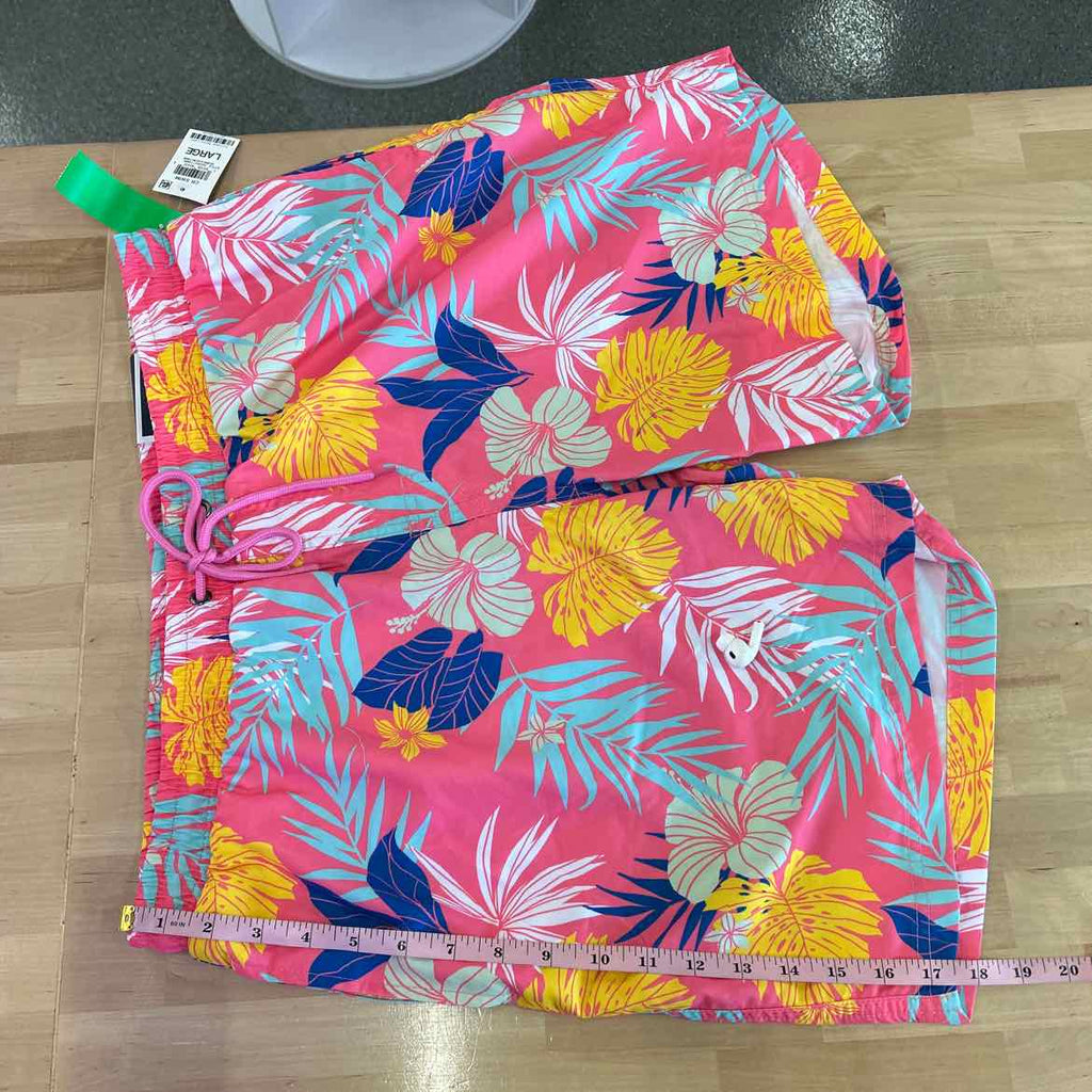 Club Room Men's Hibiscus Floral Print 7" Swim Trunks