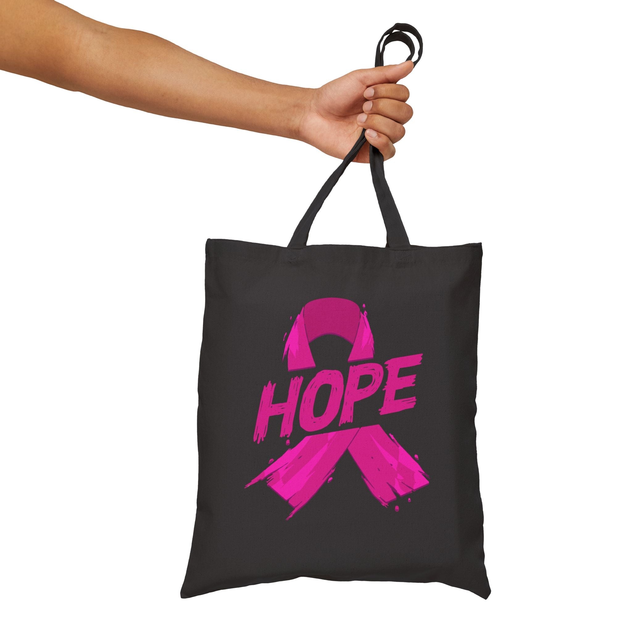Breast Cancer Awareness Tote Bag | Eco-Friendly Cotton Bag for Hope, Support Gift, Grocery Shopping, Reusable Bag, Awareness Month