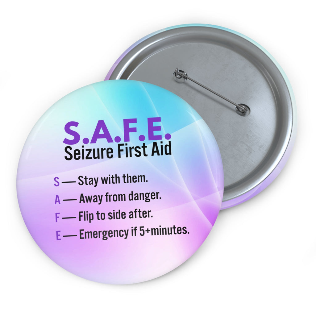 S.A.F.E. Seizure First Aid Pinback Button