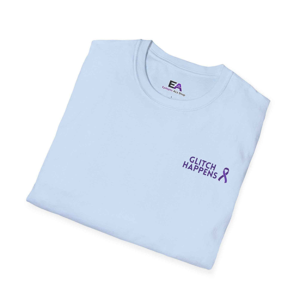 Glitch Happens Tee – Minimalist Seizure First Aid Shirt