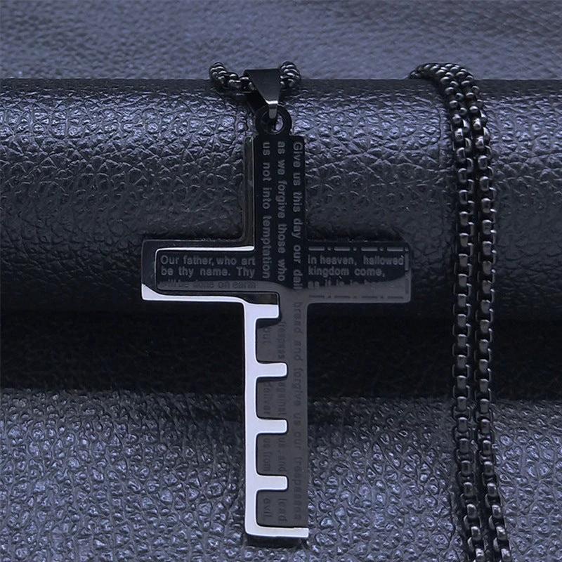 Stainless Steel Cross Necklace For Men