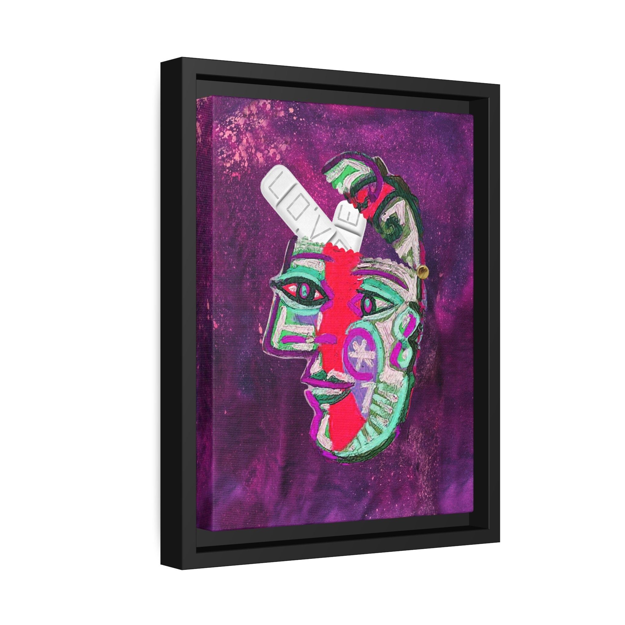 LOVE PILL PYSOP Matte Canvas, Black Frame