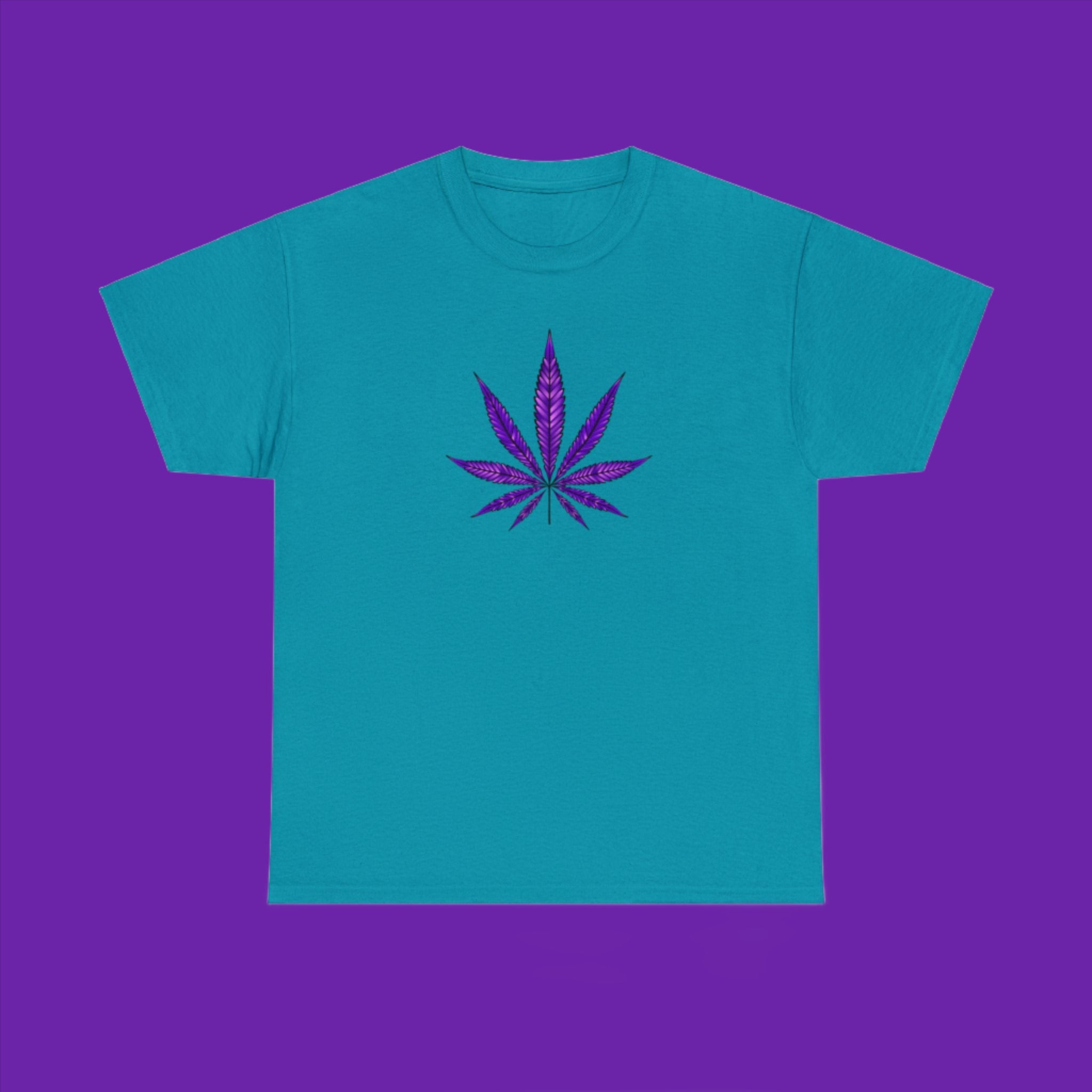 Purple Cannabis Leaf Tee