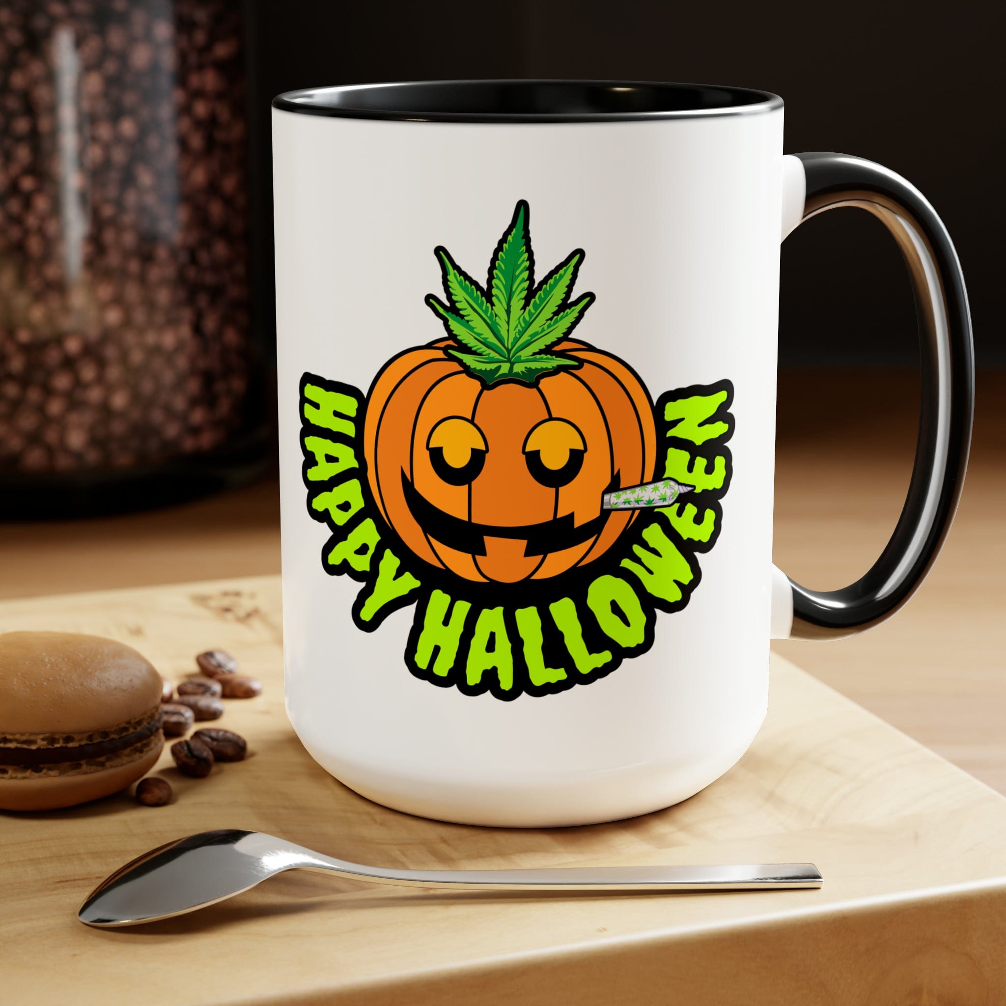Happy Halloween Pumpkin Stoner 15oz Coffee Mug