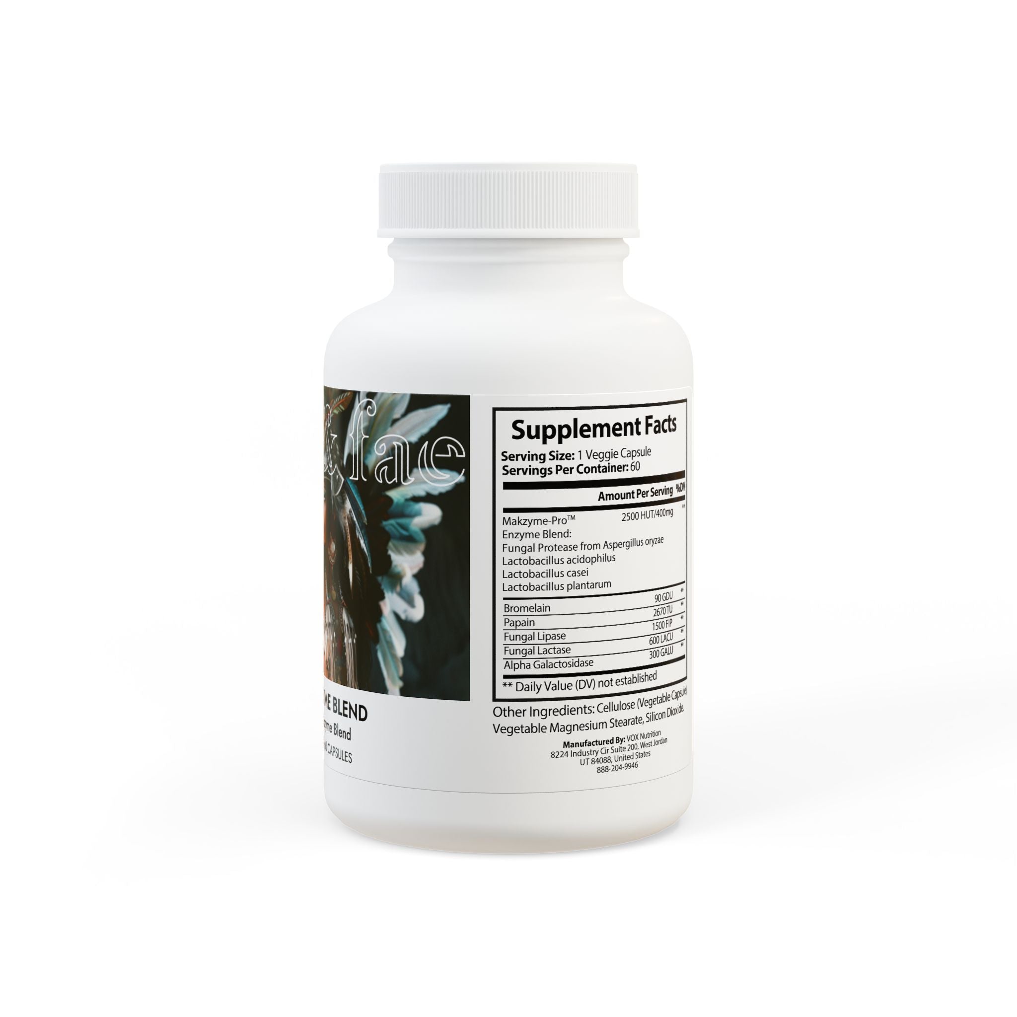 Aziza & Fae Digestive Enzyme Blend Supplement (60 Capsules)