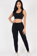 Effortless Comfort: French Terry Cropped Tank & Joggers Set