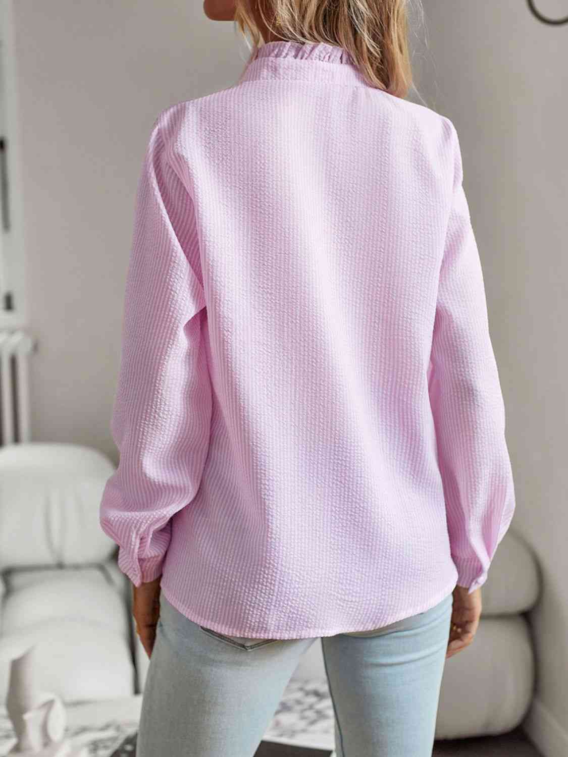 Ruffle Trim Shirt – Stylish Women's Fashion Top