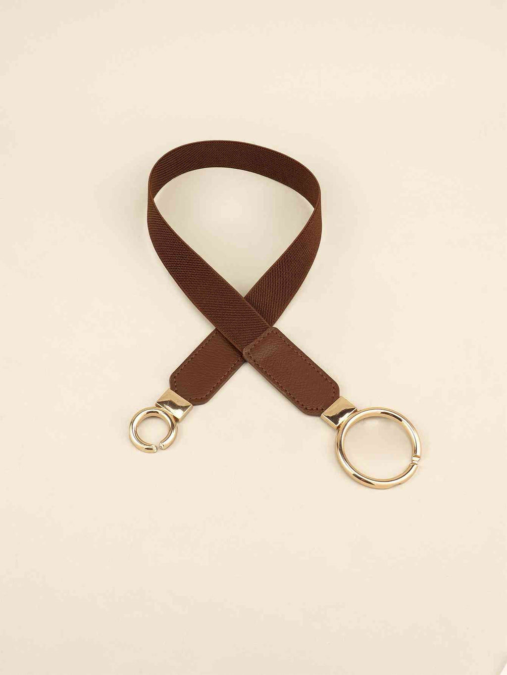 ElegantStyle Double Ring Buckle Elastic PU Belt – Adjustable Comfort Fit See size chart under “more details”