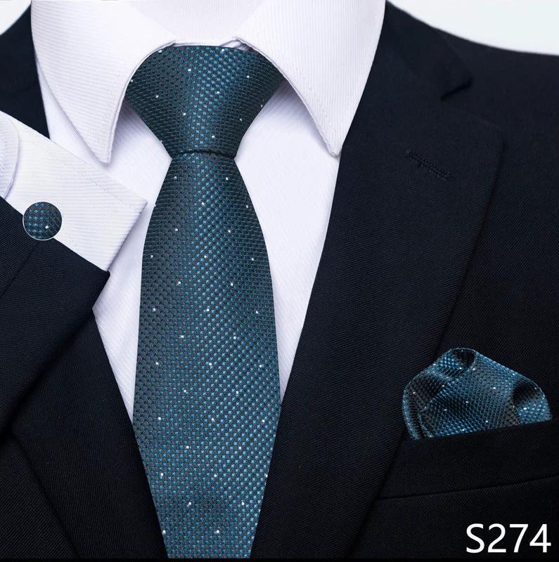 Men's Creative All-match Business Formal Wear Tie Scarf Cufflink Set