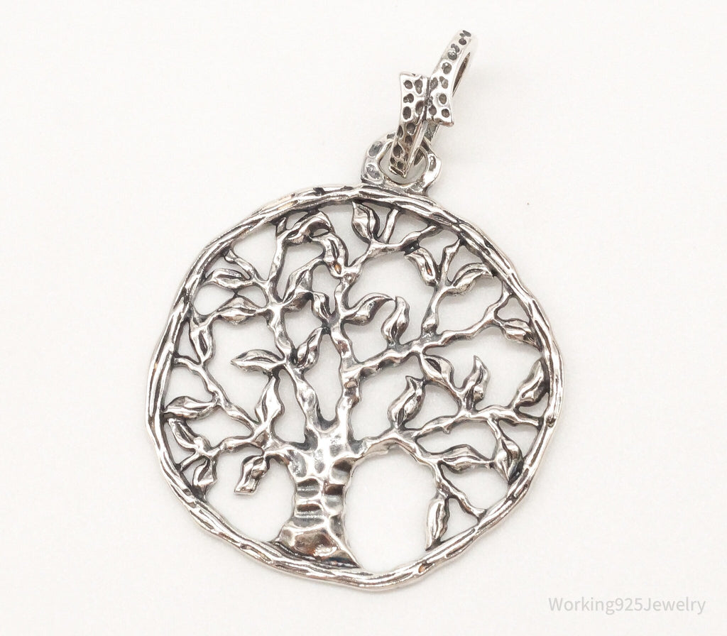 Vintage Tree Openwork Sterling Silver Pendant