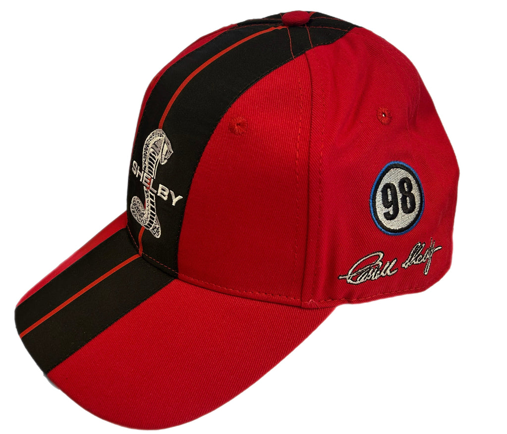 Shelby Cobra Official Red with Black Stripes Hat
