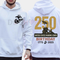Marines 250th Birthday Hoodie – USMC 250 Year Anniversary Pullover