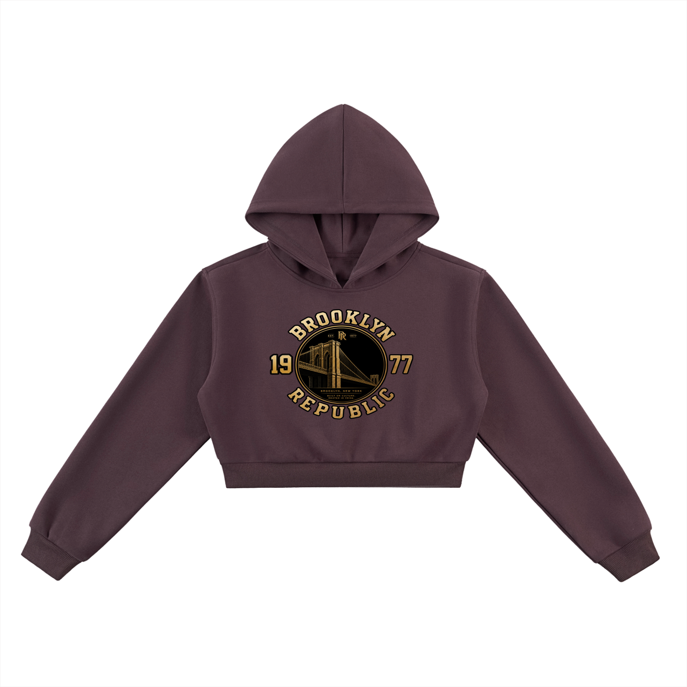 "Brooklyn Republic Essentials" Women’s Cropped Hoodie