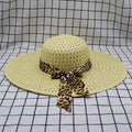 Women's Large-brimmed Beach Hat With Bow And Streamer Straw Hat See size chart under “more details”