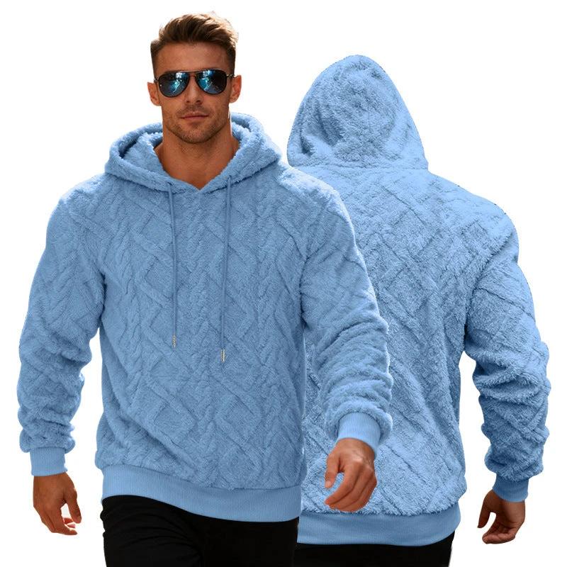 Men's Casual Heavy Double-sided Loose Pullover Hoodie