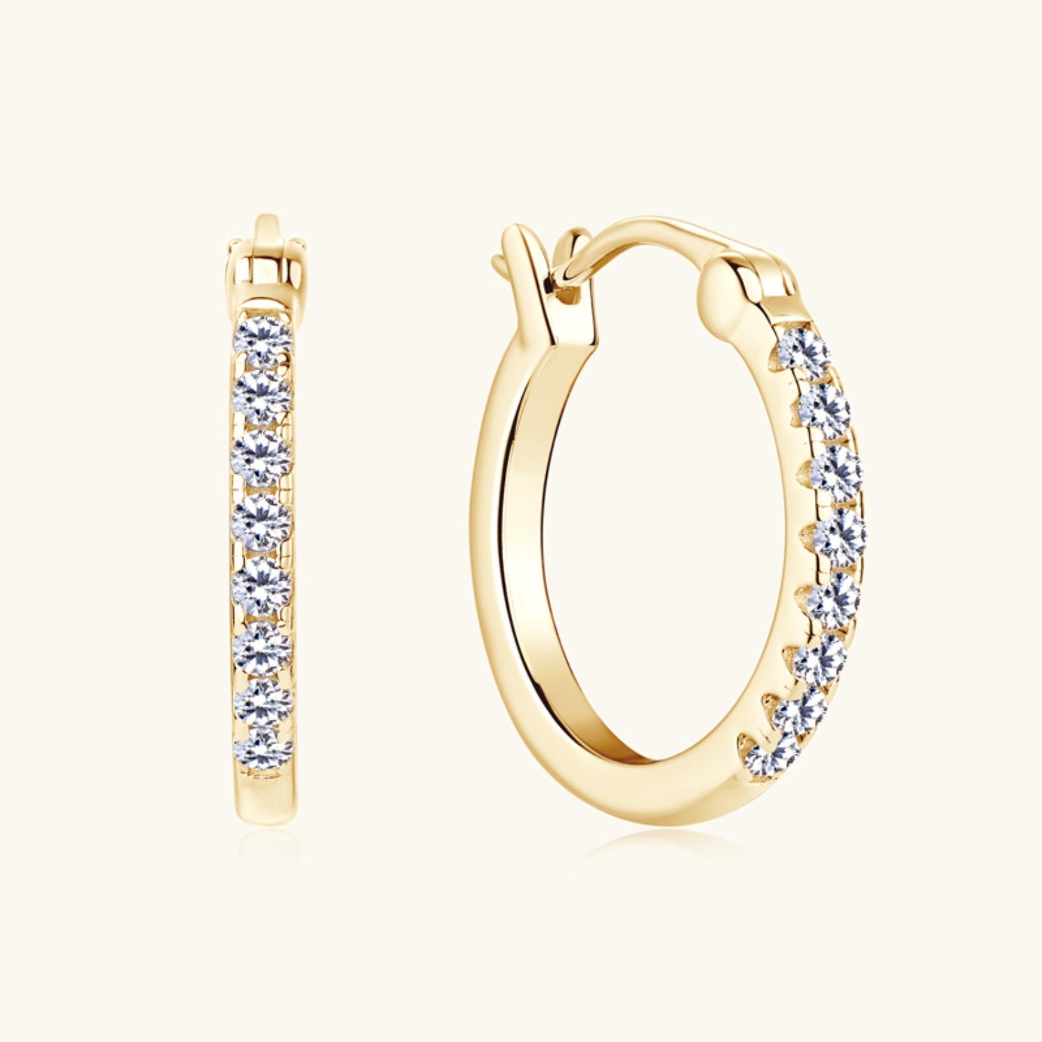 Pure Sterling Silver Sparkala™ Huggie Earrings