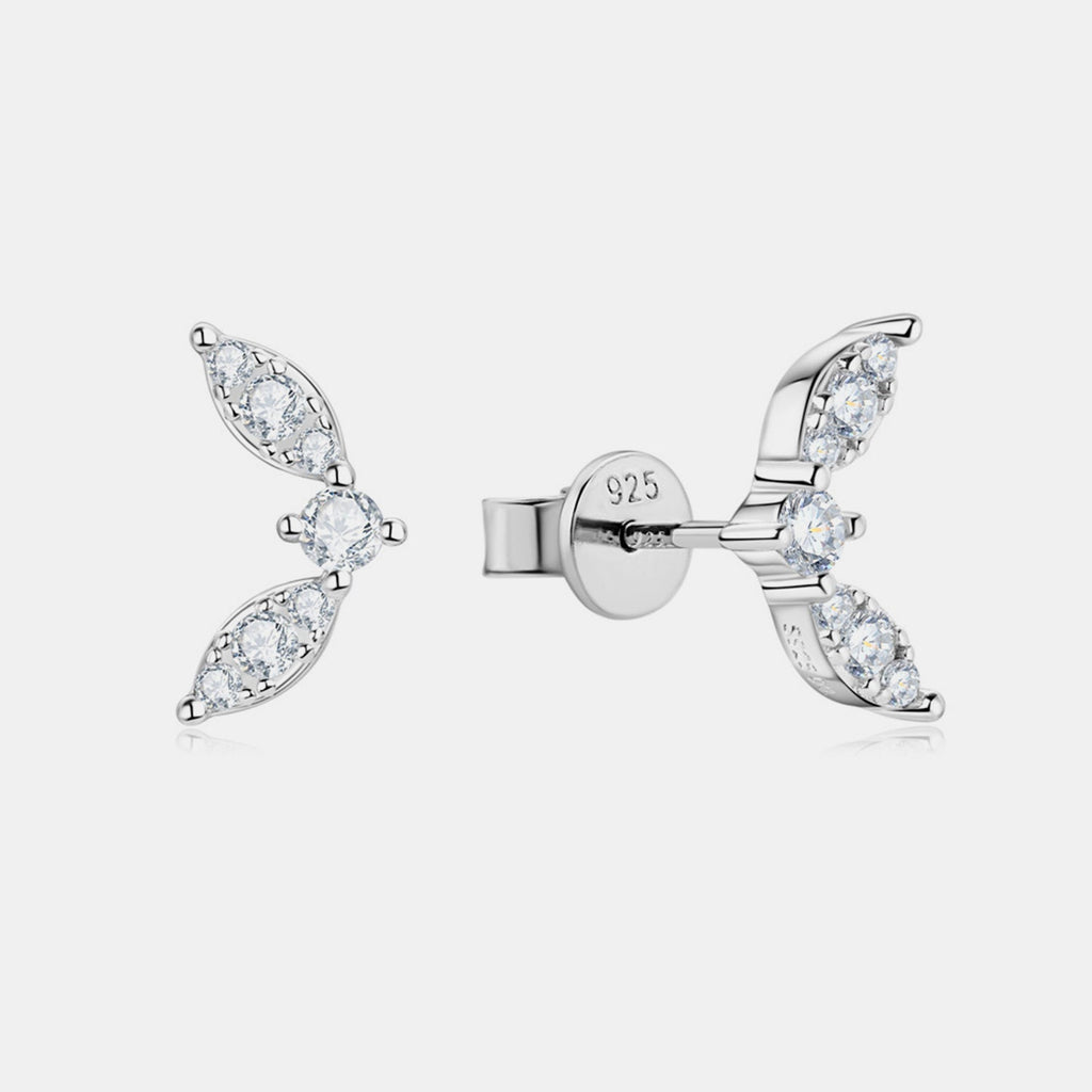 Sparkala™ Platinum-Plated Pure Sterling Silver Stud Earrings