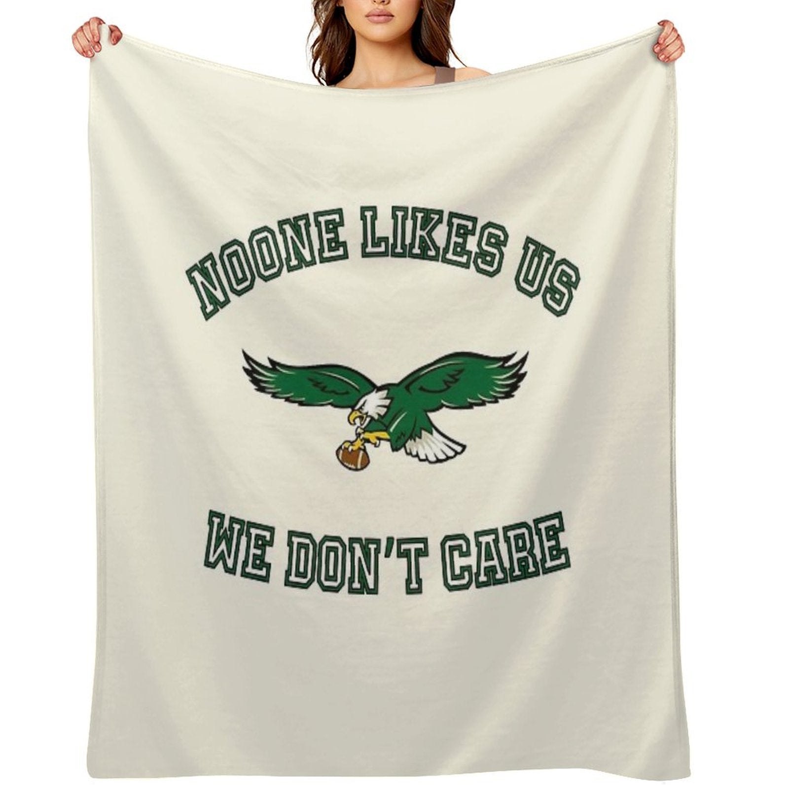 Philadelphia Eagles Noone Likes Us We Don't Care Throw Blanket