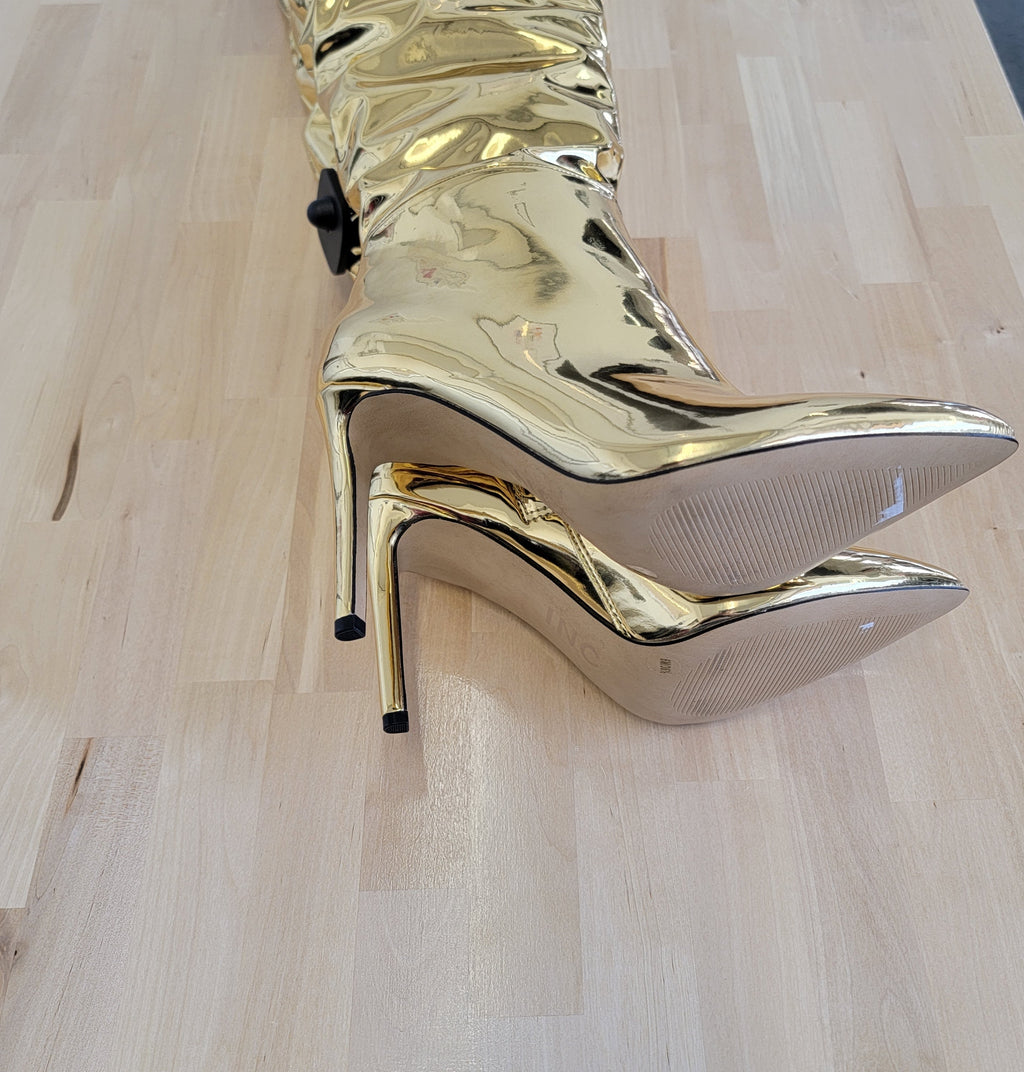 INC Gold Boots Sz 8.5