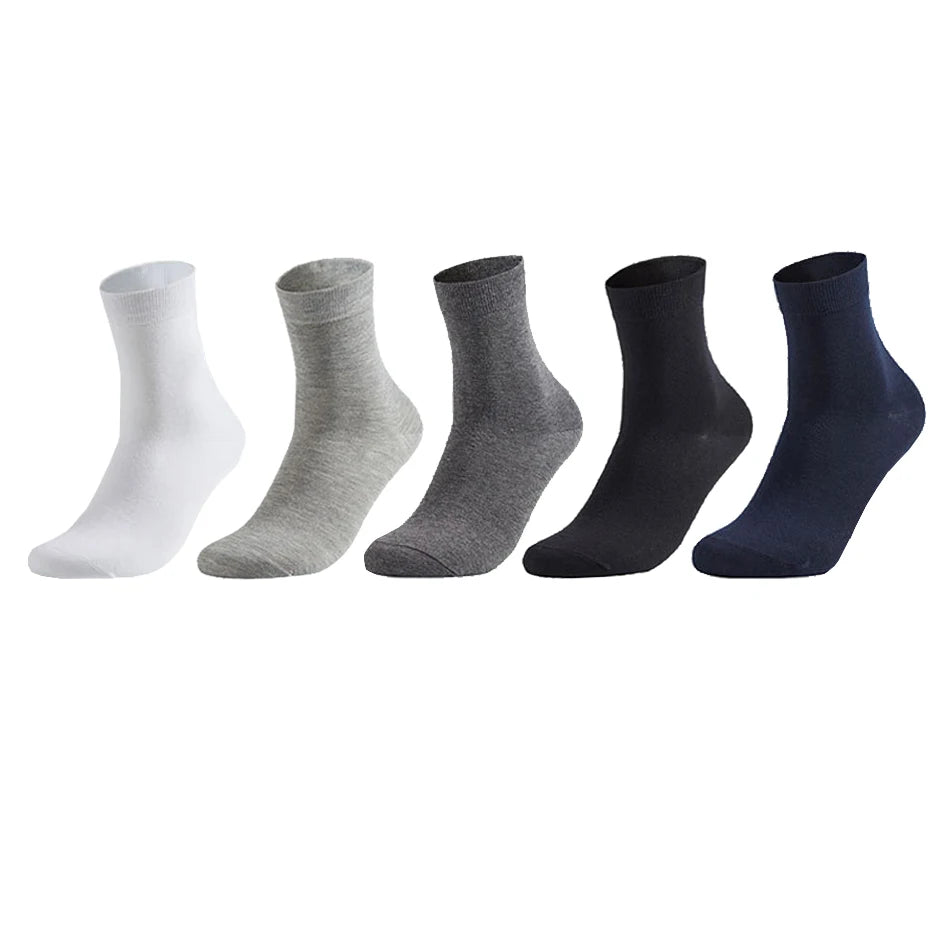 10 Pairs Men'S Cotton Socks New Style Black Business Men Socks Soft Breathable Summer Winter for Male Socks plus Size 38-47