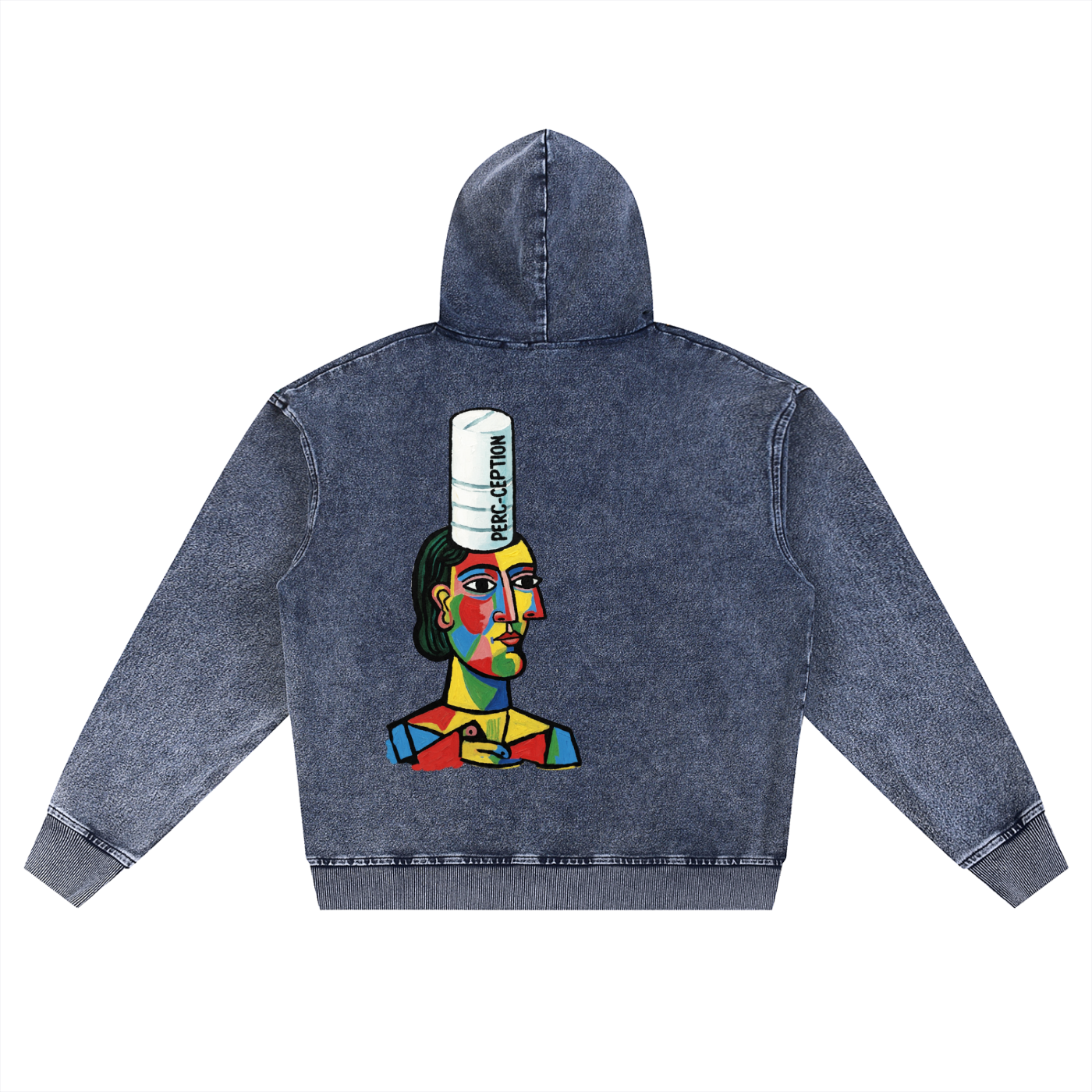 Love Bar Snow Wash Oversized Zip-Up Hoodie