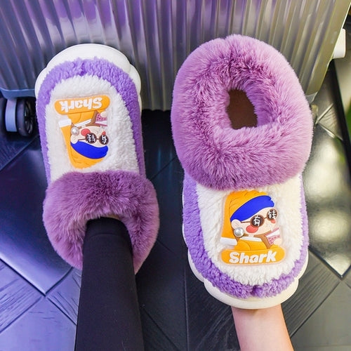 2023 Women's Winter Warm Shoes Plush Lining Indoor Slippers Couples