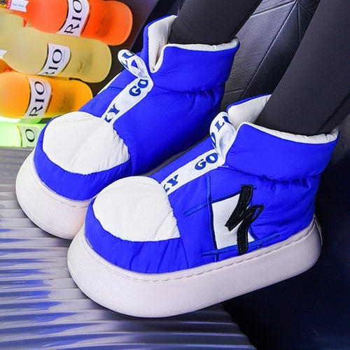 2023 Women's Winter Warm Shoes Plush Lining Indoor Slippers Couples