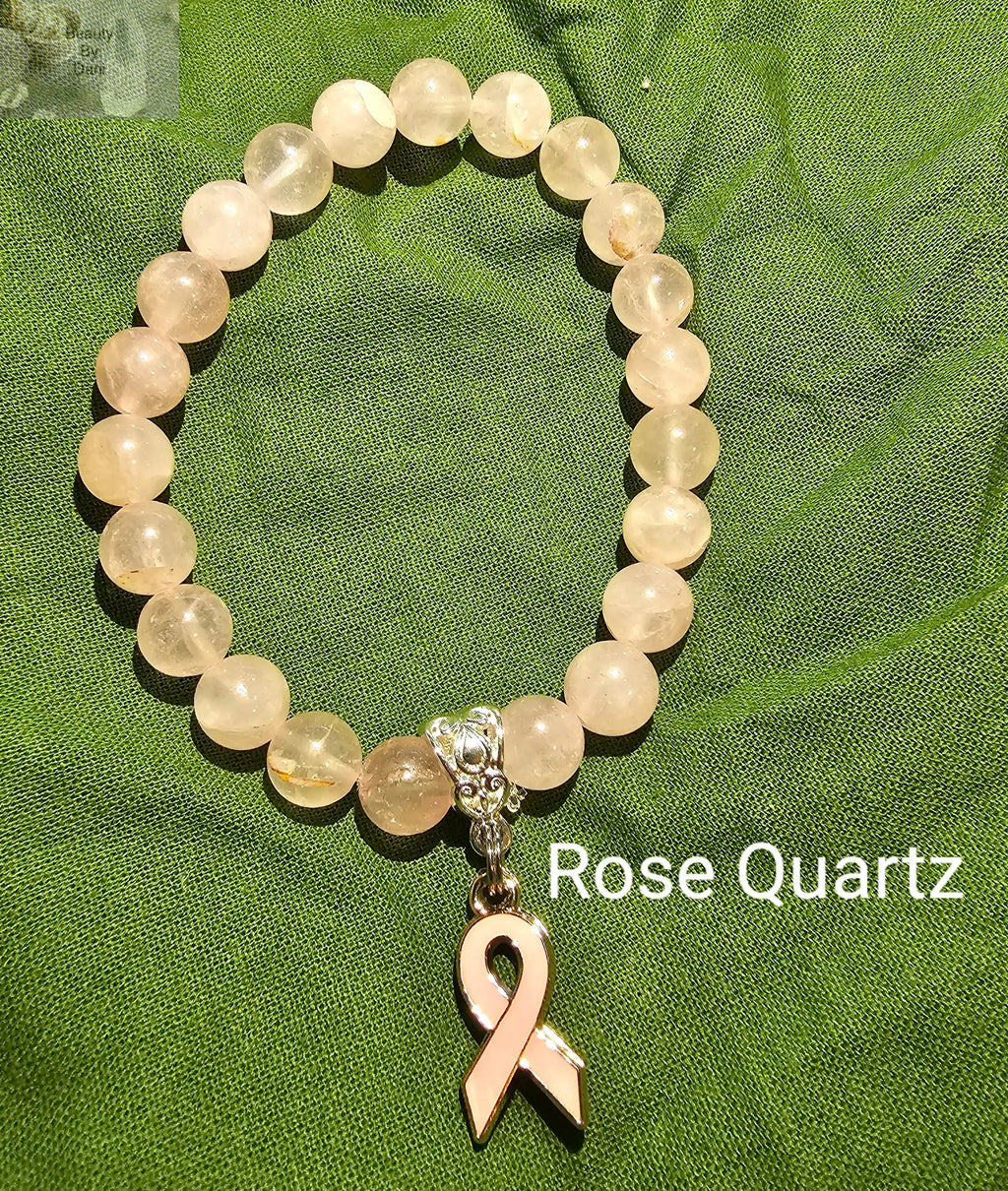 Rose Quartz Breast Cancer Awareness Bracelet