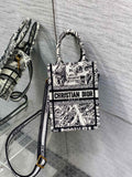 CD Mini Book Tote 13.5 cm Black Beige 336416