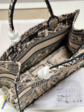 CD Paris Apricot Book Tote 36cm Bag Black beige Canvas 336525