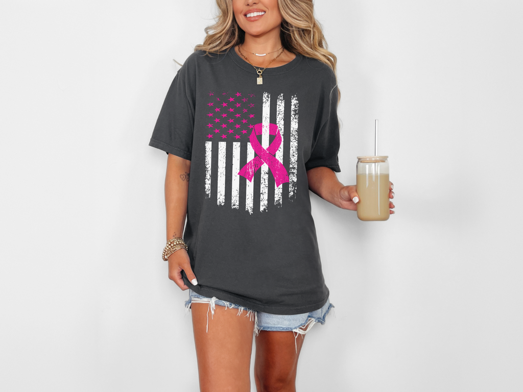 Unisex Breast Cancer Awareness Flag Tee