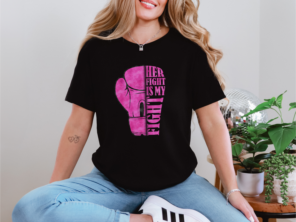 Empowering Fight Tee, Unisex Jersey Short Sleeve Tee, Supportive T-Shirt, Cancer Awareness Shirt, Inspirational Gift, Women's Rights Tee