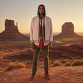 Shibori Rainbow Hood Unisex Cotton Zip Hoodie