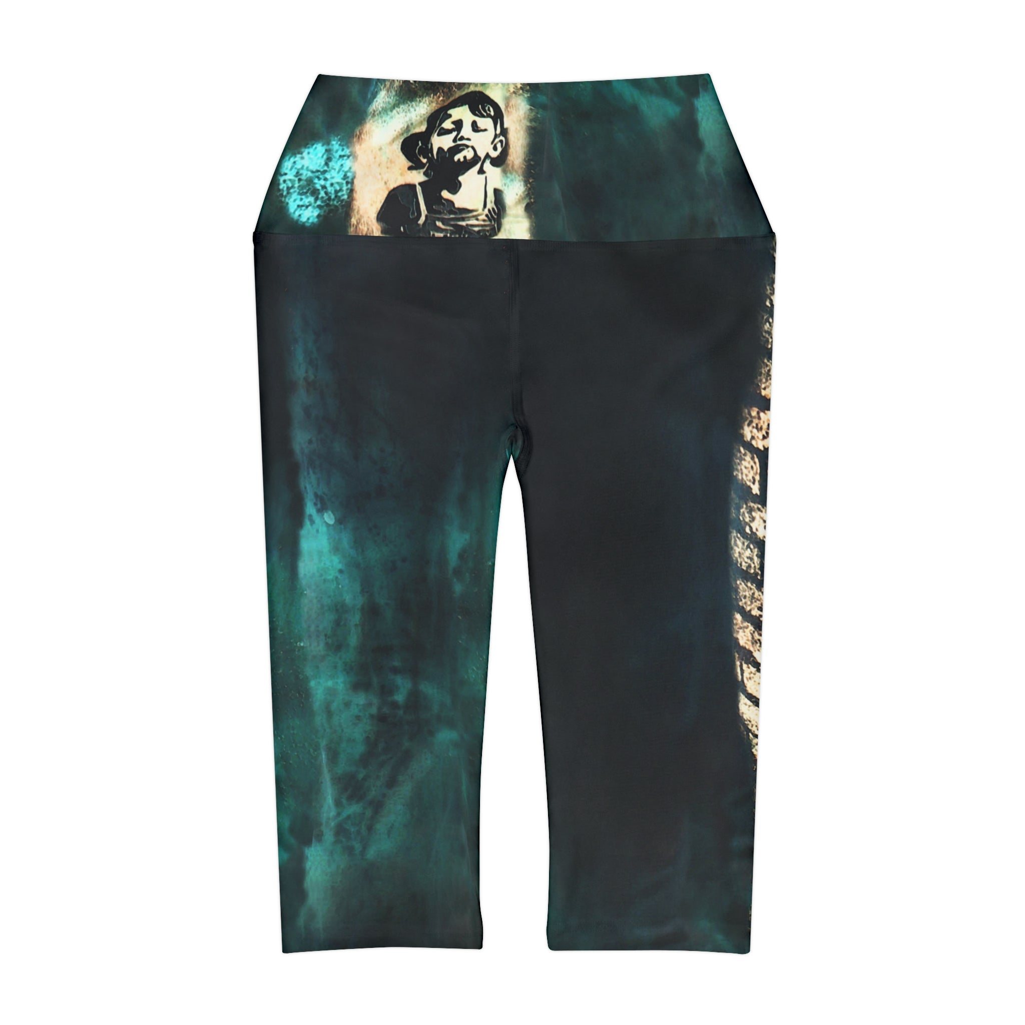 Army Girl Water Brush Capri Leggings