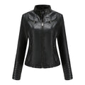 New Women Leather Clothing Women Spring Autumn Thin Motorcycle Clothing Size Leather Coat Short Chic Women Jacket