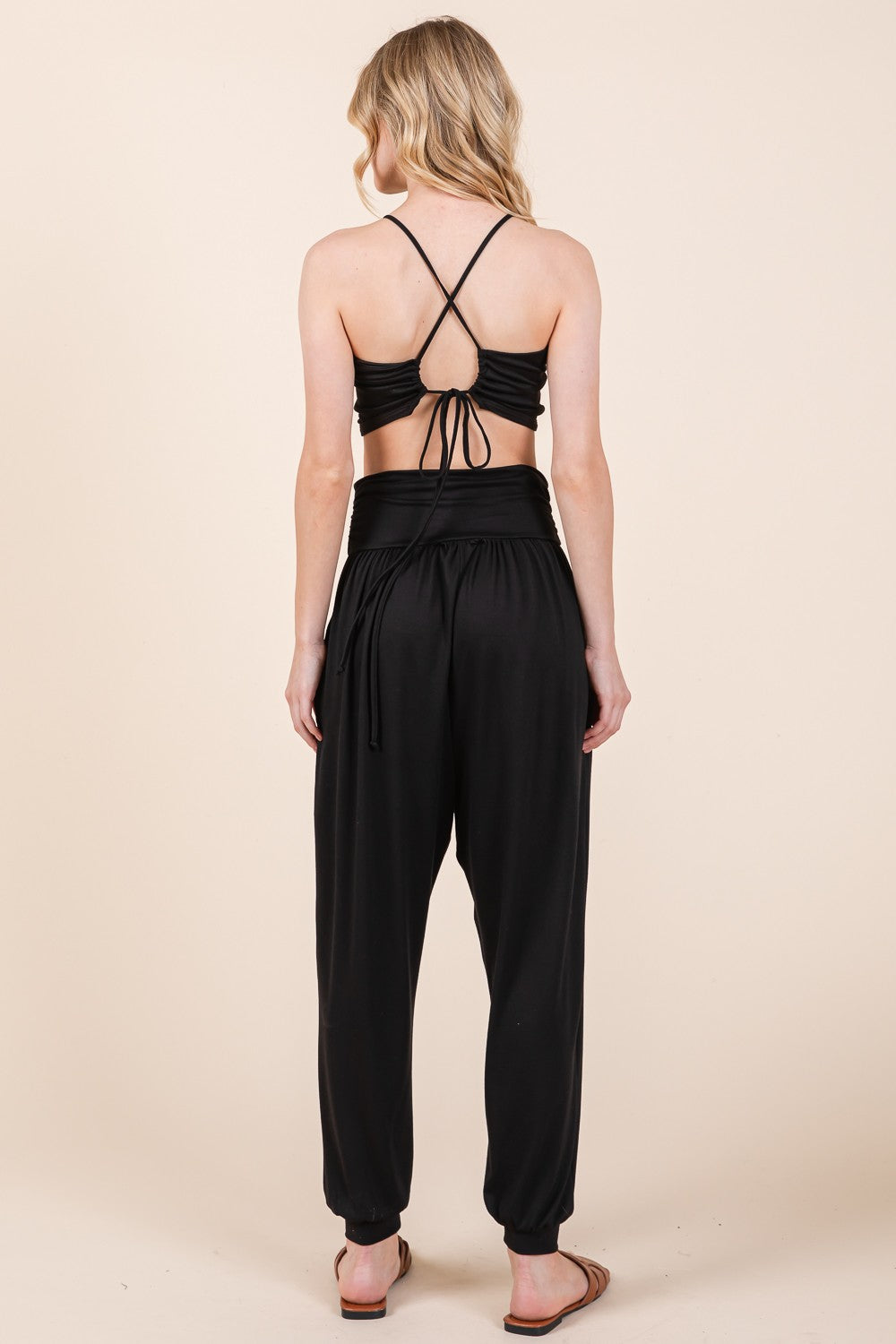 Harem Jogger Pants with Side Pockets