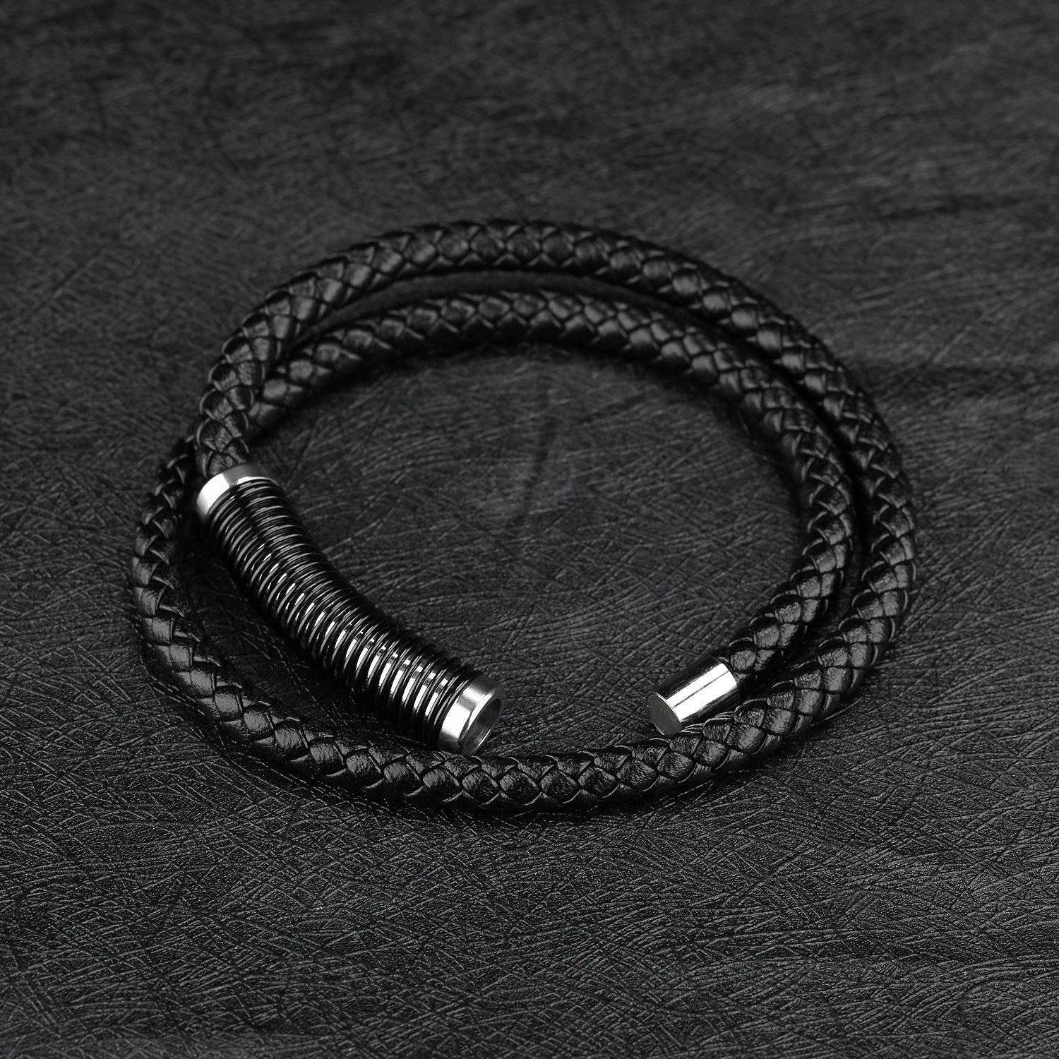 Men's Vintage Cowhide Double Bracelet