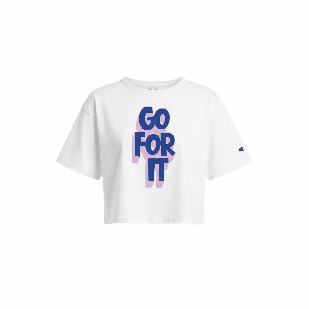 Champion GO FOR IT Cropped Cotton T-Shirt