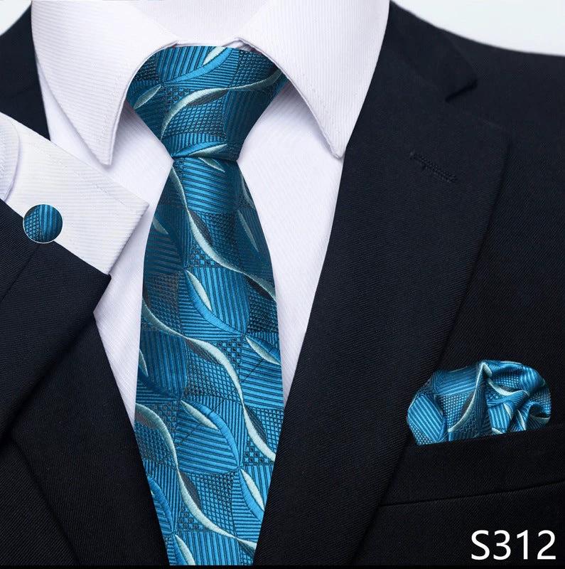 Men's Creative All-match Business Formal Wear Tie Scarf Cufflink Set
