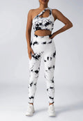 Seamless Knitted Tie-dye Yoga Suit Women