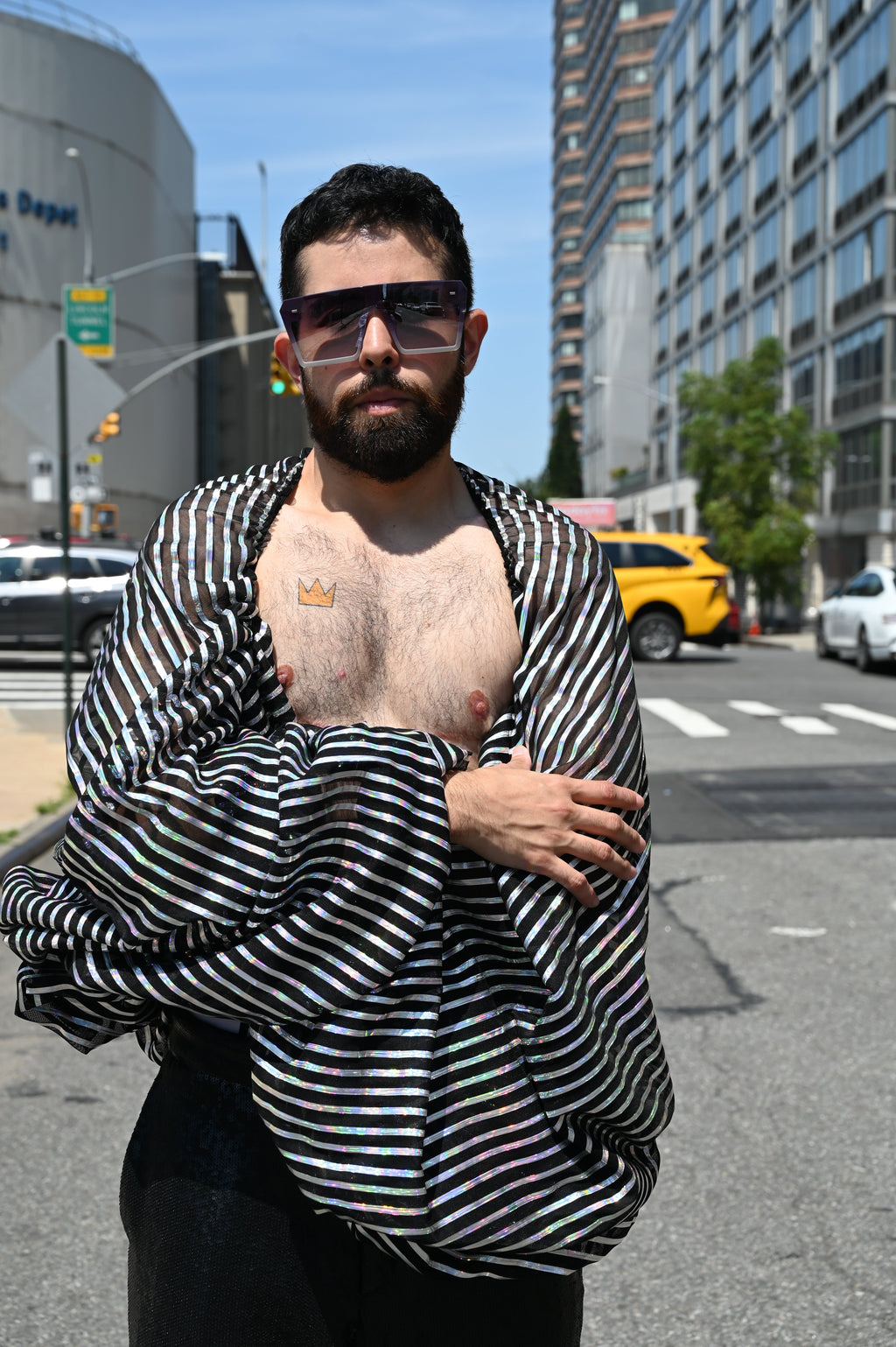 Pin Stripe Bolero Unisex Fashion